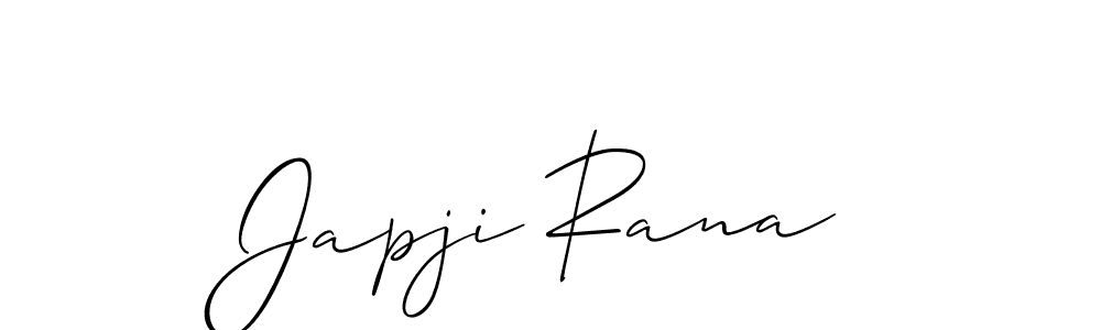 The best way (Allison_Script) to make a short signature is to pick only two or three words in your name. The name Japji Rana include a total of six letters. For converting this name. Japji Rana signature style 2 images and pictures png