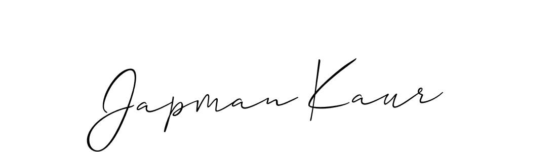 Also we have Japman Kaur name is the best signature style. Create professional handwritten signature collection using Allison_Script autograph style. Japman Kaur signature style 2 images and pictures png