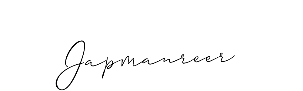 Allison_Script is a professional signature style that is perfect for those who want to add a touch of class to their signature. It is also a great choice for those who want to make their signature more unique. Get Japmanreer name to fancy signature for free. Japmanreer signature style 2 images and pictures png