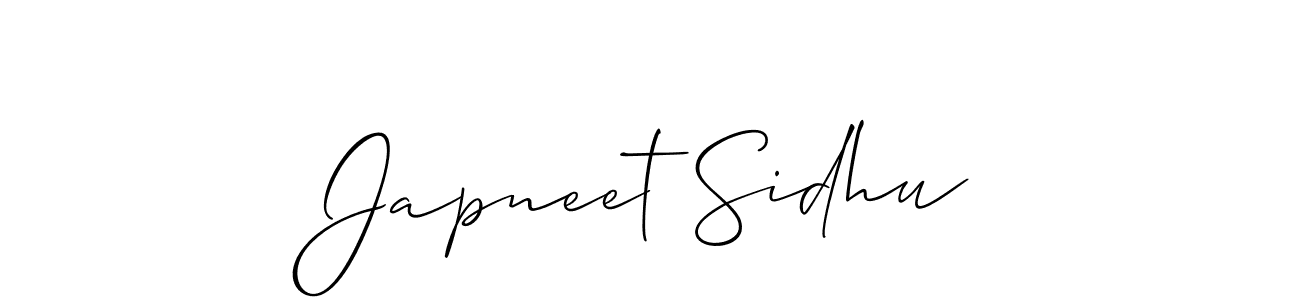 Make a short Japneet Sidhu signature style. Manage your documents anywhere anytime using Allison_Script. Create and add eSignatures, submit forms, share and send files easily. Japneet Sidhu signature style 2 images and pictures png