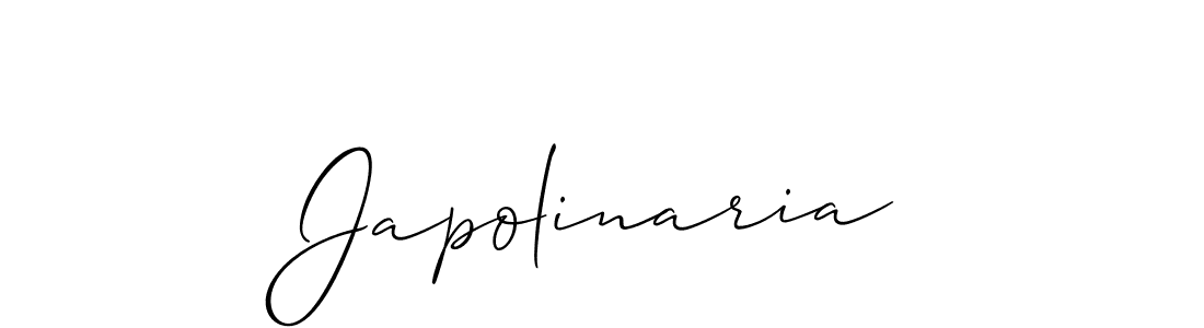 Make a short Japolinaria signature style. Manage your documents anywhere anytime using Allison_Script. Create and add eSignatures, submit forms, share and send files easily. Japolinaria signature style 2 images and pictures png