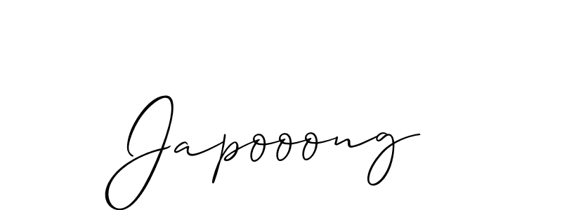 You should practise on your own different ways (Allison_Script) to write your name (Japooong) in signature. don't let someone else do it for you. Japooong signature style 2 images and pictures png
