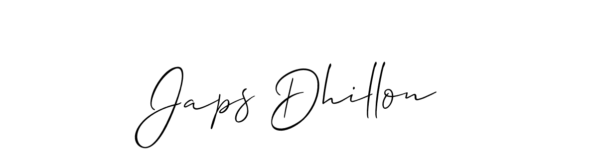 if you are searching for the best signature style for your name Japs Dhillon. so please give up your signature search. here we have designed multiple signature styles  using Allison_Script. Japs Dhillon signature style 2 images and pictures png