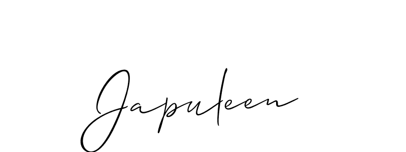 Also we have Japuleen name is the best signature style. Create professional handwritten signature collection using Allison_Script autograph style. Japuleen signature style 2 images and pictures png