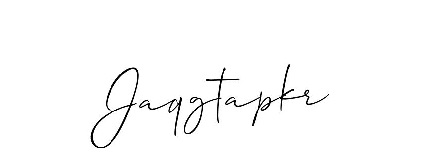 How to make Jaqgtapkr name signature. Use Allison_Script style for creating short signs online. This is the latest handwritten sign. Jaqgtapkr signature style 2 images and pictures png