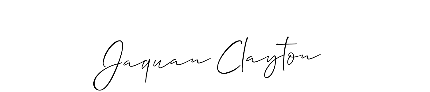 Jaquan Clayton stylish signature style. Best Handwritten Sign (Allison_Script) for my name. Handwritten Signature Collection Ideas for my name Jaquan Clayton. Jaquan Clayton signature style 2 images and pictures png