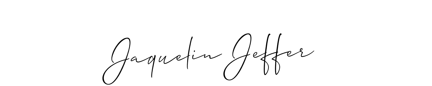 Best and Professional Signature Style for Jaquelin Jeffer. Allison_Script Best Signature Style Collection. Jaquelin Jeffer signature style 2 images and pictures png