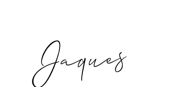 The best way (Allison_Script) to make a short signature is to pick only two or three words in your name. The name Jaques include a total of six letters. For converting this name. Jaques signature style 2 images and pictures png