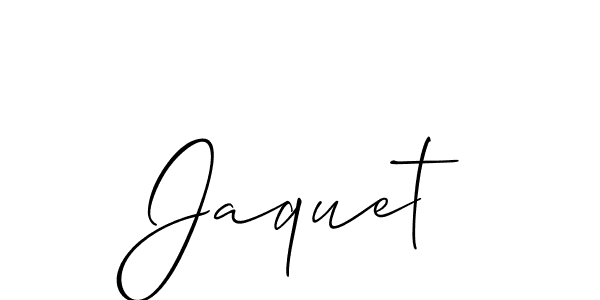 Allison_Script is a professional signature style that is perfect for those who want to add a touch of class to their signature. It is also a great choice for those who want to make their signature more unique. Get Jaquet name to fancy signature for free. Jaquet signature style 2 images and pictures png