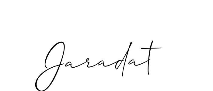 How to make Jaradat name signature. Use Allison_Script style for creating short signs online. This is the latest handwritten sign. Jaradat signature style 2 images and pictures png