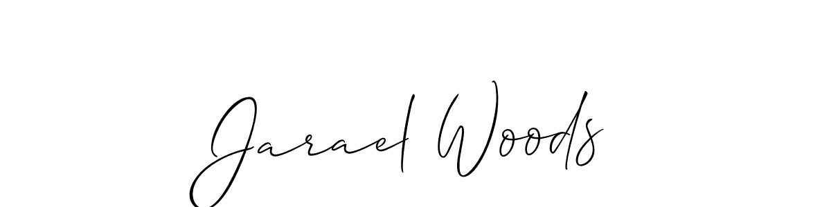 Allison_Script is a professional signature style that is perfect for those who want to add a touch of class to their signature. It is also a great choice for those who want to make their signature more unique. Get Jarael Woods name to fancy signature for free. Jarael Woods signature style 2 images and pictures png