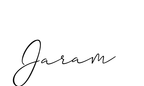 How to Draw Jaram signature style? Allison_Script is a latest design signature styles for name Jaram. Jaram signature style 2 images and pictures png