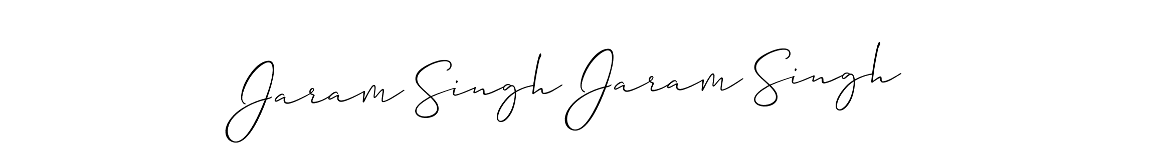 The best way (Allison_Script) to make a short signature is to pick only two or three words in your name. The name Jaram Singh Jaram Singh include a total of six letters. For converting this name. Jaram Singh Jaram Singh signature style 2 images and pictures png