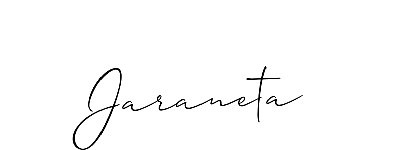 if you are searching for the best signature style for your name Jaraneta. so please give up your signature search. here we have designed multiple signature styles  using Allison_Script. Jaraneta signature style 2 images and pictures png