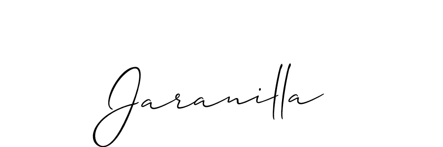 It looks lik you need a new signature style for name Jaranilla. Design unique handwritten (Allison_Script) signature with our free signature maker in just a few clicks. Jaranilla signature style 2 images and pictures png
