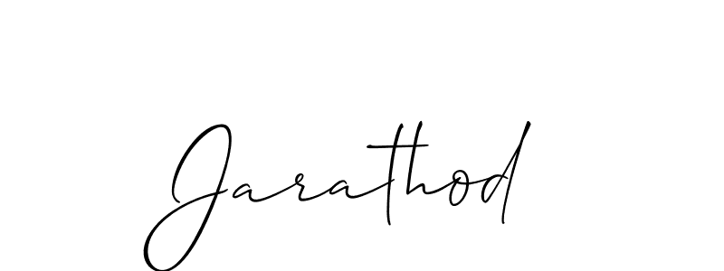 Make a beautiful signature design for name Jarathod. With this signature (Allison_Script) style, you can create a handwritten signature for free. Jarathod signature style 2 images and pictures png