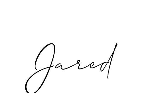 Make a beautiful signature design for name Jared. With this signature (Allison_Script) style, you can create a handwritten signature for free. Jared signature style 2 images and pictures png