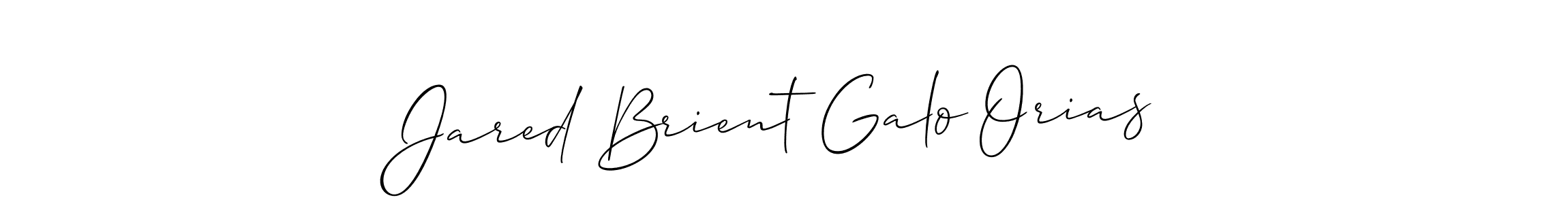 Create a beautiful signature design for name Jared Brient Galo Orias. With this signature (Allison_Script) fonts, you can make a handwritten signature for free. Jared Brient Galo Orias signature style 2 images and pictures png