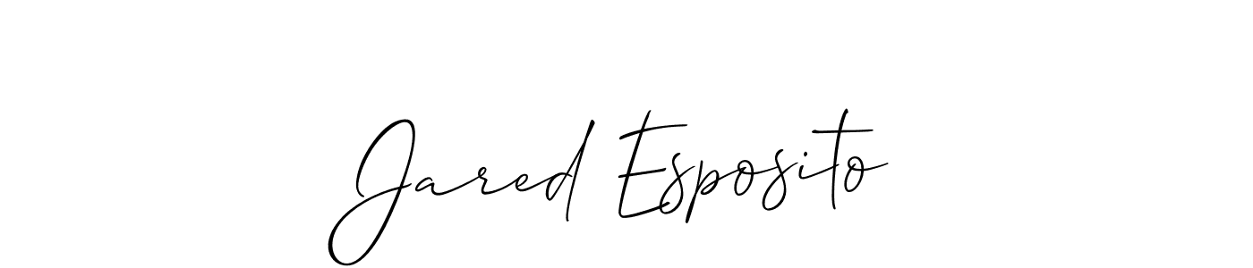 Make a beautiful signature design for name Jared Esposito. With this signature (Allison_Script) style, you can create a handwritten signature for free. Jared Esposito signature style 2 images and pictures png