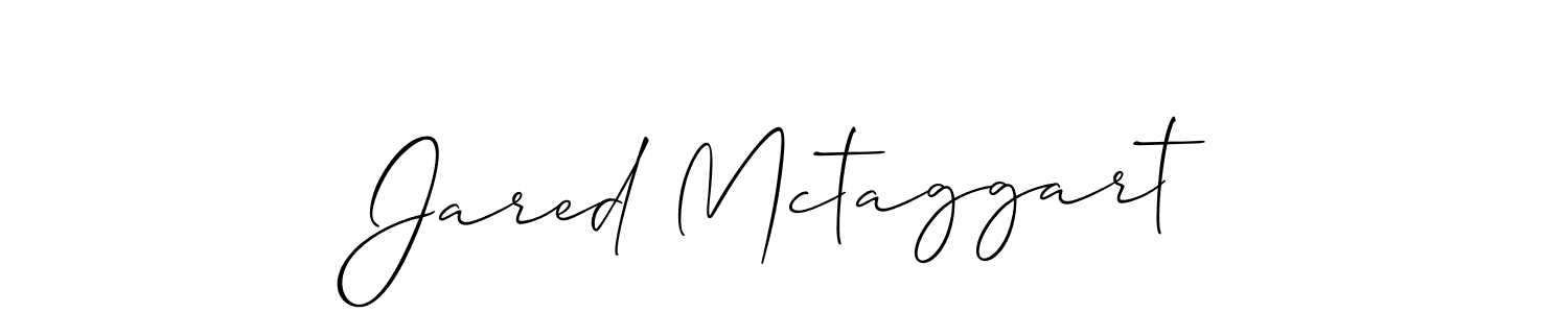 How to make Jared Mctaggart signature? Allison_Script is a professional autograph style. Create handwritten signature for Jared Mctaggart name. Jared Mctaggart signature style 2 images and pictures png