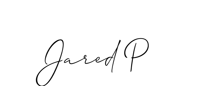 Best and Professional Signature Style for Jared P. Allison_Script Best Signature Style Collection. Jared P signature style 2 images and pictures png