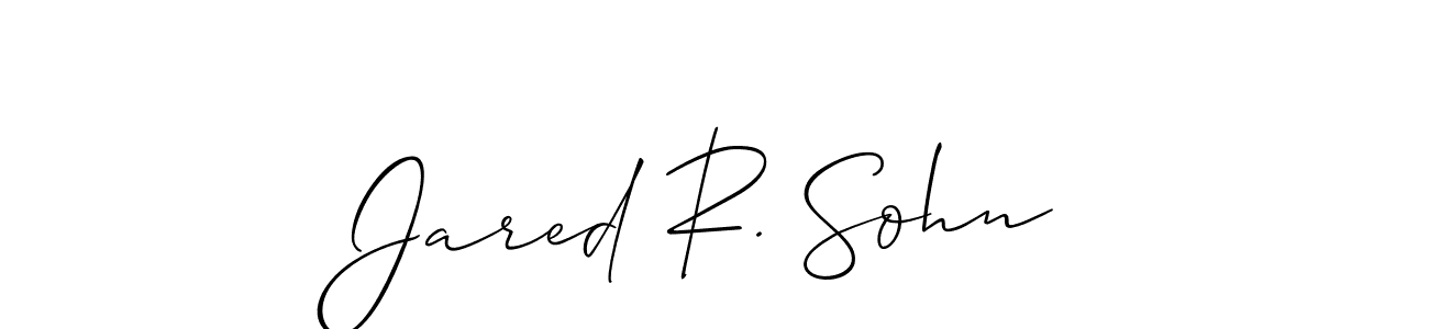 Best and Professional Signature Style for Jared R. Sohn. Allison_Script Best Signature Style Collection. Jared R. Sohn signature style 2 images and pictures png