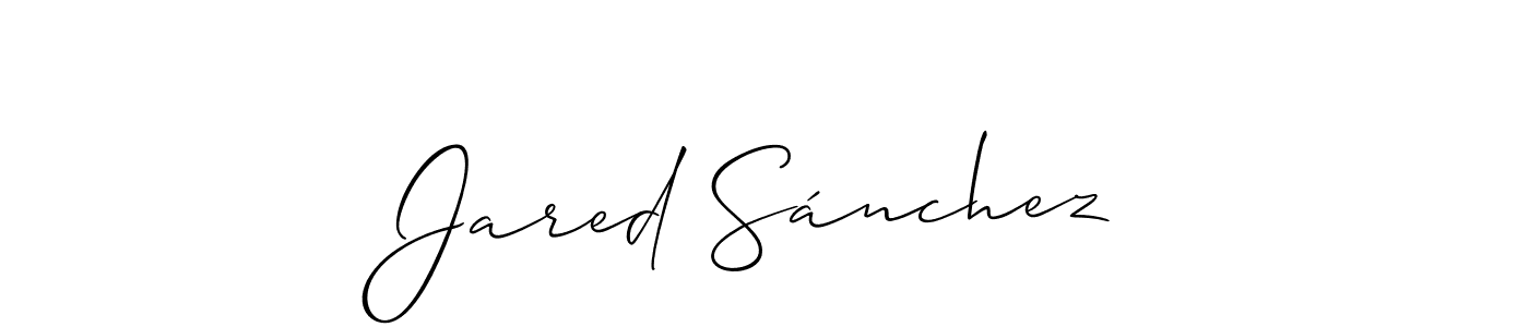 How to make Jared Sánchez signature? Allison_Script is a professional autograph style. Create handwritten signature for Jared Sánchez name. Jared Sánchez signature style 2 images and pictures png