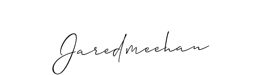 Make a beautiful signature design for name Jaredmeehan. With this signature (Allison_Script) style, you can create a handwritten signature for free. Jaredmeehan signature style 2 images and pictures png