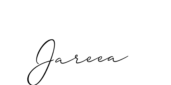 It looks lik you need a new signature style for name Jareea. Design unique handwritten (Allison_Script) signature with our free signature maker in just a few clicks. Jareea signature style 2 images and pictures png