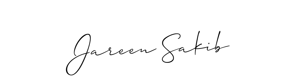 You should practise on your own different ways (Allison_Script) to write your name (Jareen Sakib) in signature. don't let someone else do it for you. Jareen Sakib signature style 2 images and pictures png
