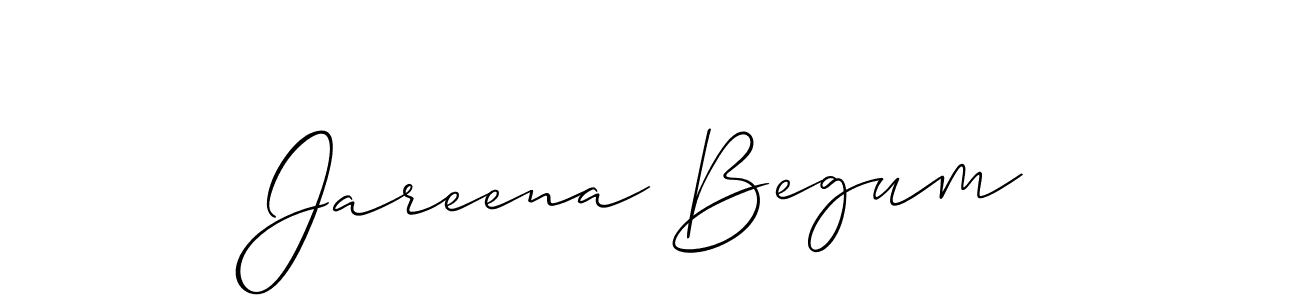 Use a signature maker to create a handwritten signature online. With this signature software, you can design (Allison_Script) your own signature for name Jareena Begum. Jareena Begum signature style 2 images and pictures png