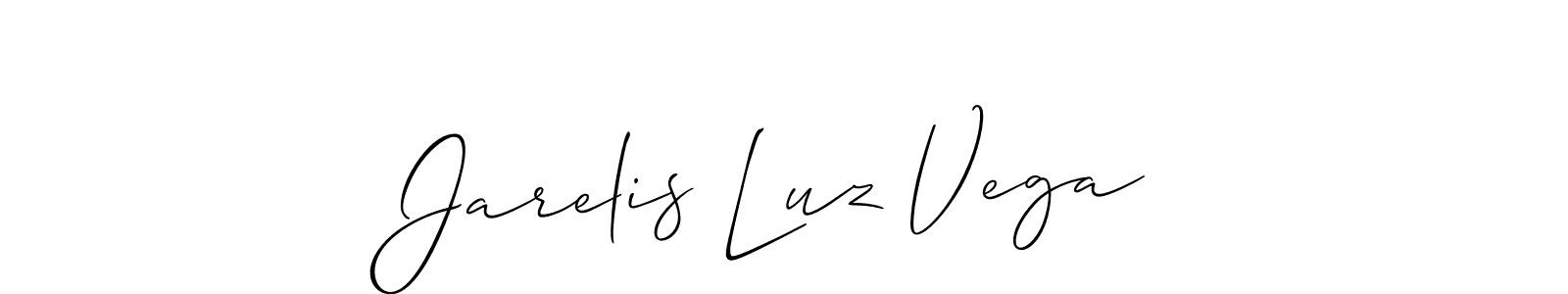 Design your own signature with our free online signature maker. With this signature software, you can create a handwritten (Allison_Script) signature for name Jarelis Luz Vega. Jarelis Luz Vega signature style 2 images and pictures png