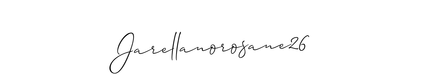 Check out images of Autograph of Jarellanorosane26 name. Actor Jarellanorosane26 Signature Style. Allison_Script is a professional sign style online. Jarellanorosane26 signature style 2 images and pictures png