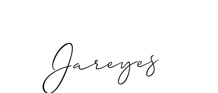 Make a beautiful signature design for name Jareyes. With this signature (Allison_Script) style, you can create a handwritten signature for free. Jareyes signature style 2 images and pictures png