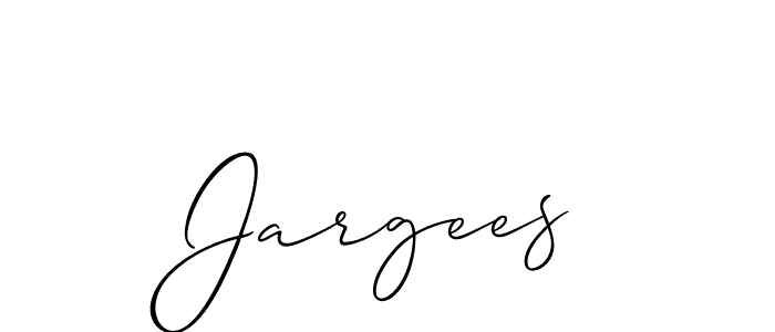 How to Draw Jargees signature style? Allison_Script is a latest design signature styles for name Jargees. Jargees signature style 2 images and pictures png