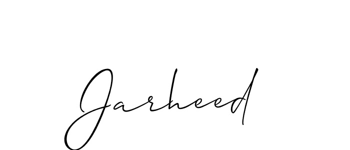 Allison_Script is a professional signature style that is perfect for those who want to add a touch of class to their signature. It is also a great choice for those who want to make their signature more unique. Get Jarheed name to fancy signature for free. Jarheed signature style 2 images and pictures png