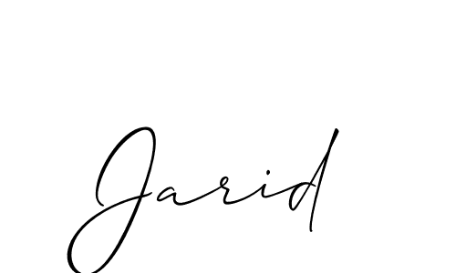 You should practise on your own different ways (Allison_Script) to write your name (Jarid) in signature. don't let someone else do it for you. Jarid signature style 2 images and pictures png