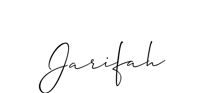 Also we have Jarifah name is the best signature style. Create professional handwritten signature collection using Allison_Script autograph style. Jarifah signature style 2 images and pictures png