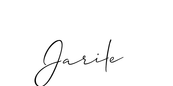 if you are searching for the best signature style for your name Jarile. so please give up your signature search. here we have designed multiple signature styles  using Allison_Script. Jarile signature style 2 images and pictures png