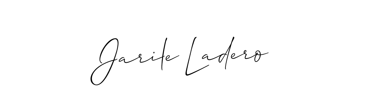 Jarile Ladero stylish signature style. Best Handwritten Sign (Allison_Script) for my name. Handwritten Signature Collection Ideas for my name Jarile Ladero. Jarile Ladero signature style 2 images and pictures png