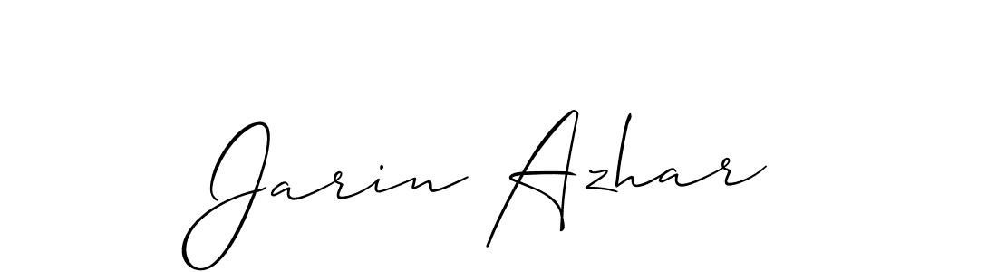 It looks lik you need a new signature style for name Jarin Azhar. Design unique handwritten (Allison_Script) signature with our free signature maker in just a few clicks. Jarin Azhar signature style 2 images and pictures png