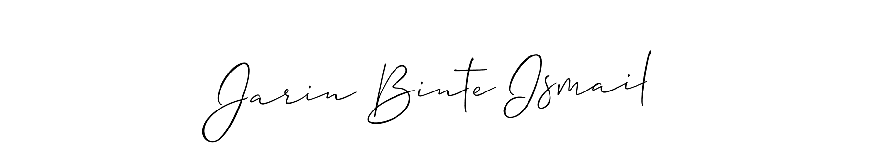 if you are searching for the best signature style for your name Jarin Binte Ismail. so please give up your signature search. here we have designed multiple signature styles  using Allison_Script. Jarin Binte Ismail signature style 2 images and pictures png