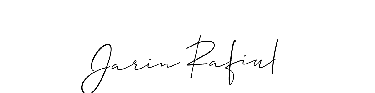 Make a beautiful signature design for name Jarin Rafiul. With this signature (Allison_Script) style, you can create a handwritten signature for free. Jarin Rafiul signature style 2 images and pictures png