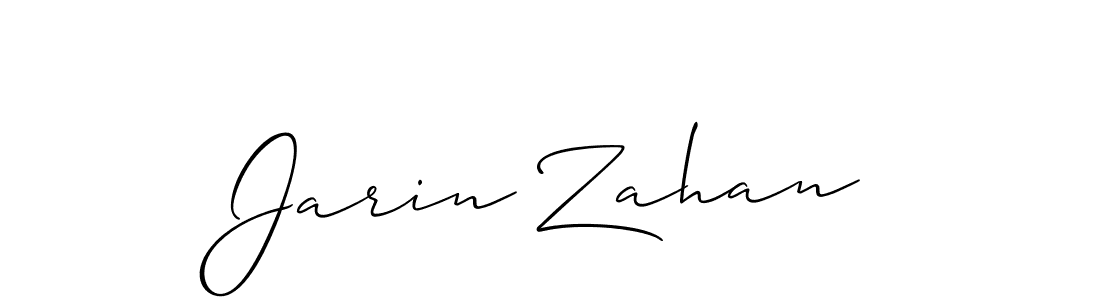 Allison_Script is a professional signature style that is perfect for those who want to add a touch of class to their signature. It is also a great choice for those who want to make their signature more unique. Get Jarin Zahan name to fancy signature for free. Jarin Zahan signature style 2 images and pictures png