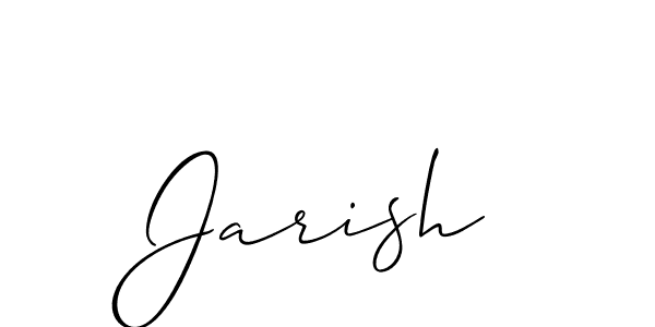 Jarish stylish signature style. Best Handwritten Sign (Allison_Script) for my name. Handwritten Signature Collection Ideas for my name Jarish. Jarish signature style 2 images and pictures png