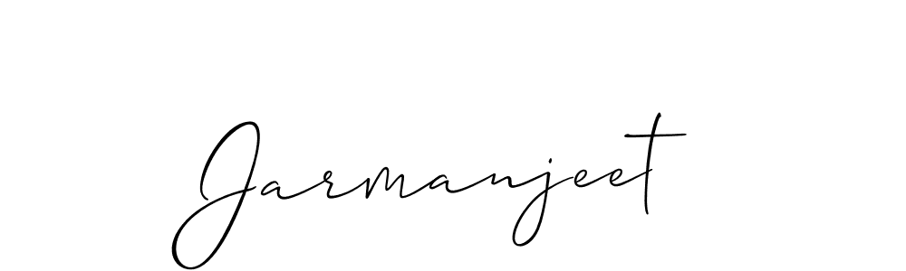Use a signature maker to create a handwritten signature online. With this signature software, you can design (Allison_Script) your own signature for name Jarmanjeet. Jarmanjeet signature style 2 images and pictures png