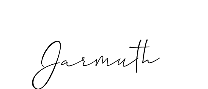 Use a signature maker to create a handwritten signature online. With this signature software, you can design (Allison_Script) your own signature for name Jarmuth. Jarmuth signature style 2 images and pictures png