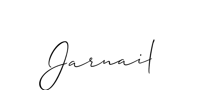 Make a beautiful signature design for name Jarnail. With this signature (Allison_Script) style, you can create a handwritten signature for free. Jarnail signature style 2 images and pictures png