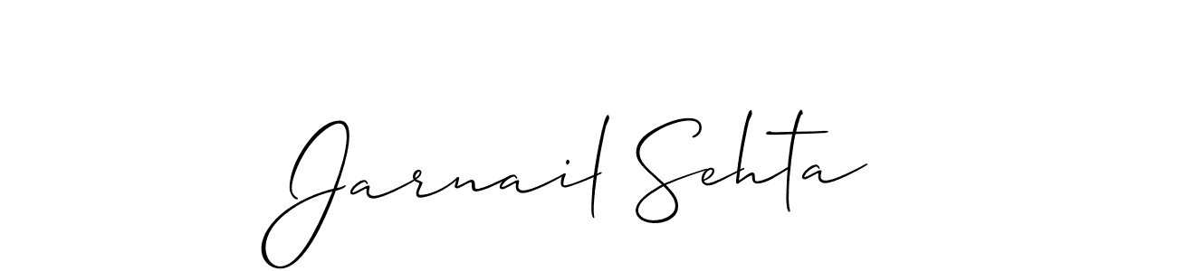 This is the best signature style for the Jarnail Sehta name. Also you like these signature font (Allison_Script). Mix name signature. Jarnail Sehta signature style 2 images and pictures png