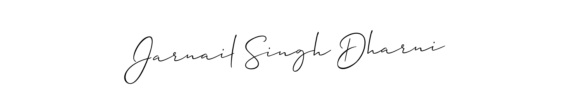 Make a beautiful signature design for name Jarnail Singh Dharni. With this signature (Allison_Script) style, you can create a handwritten signature for free. Jarnail Singh Dharni signature style 2 images and pictures png